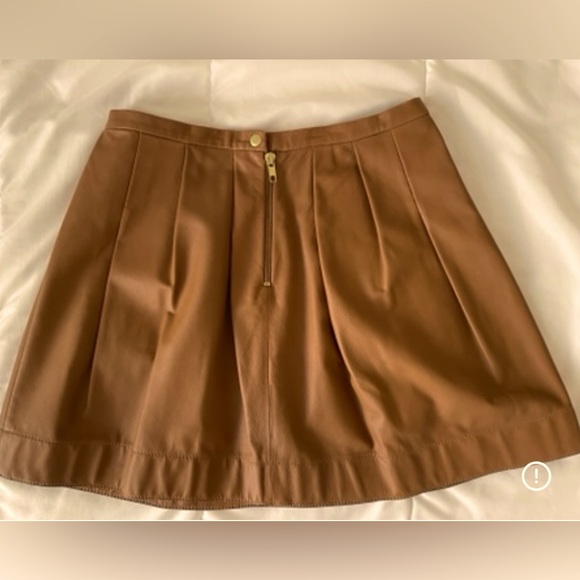 Rebecca Taylor A-Line Brown Pleated Mini Skirt - Picture 3 of 7
